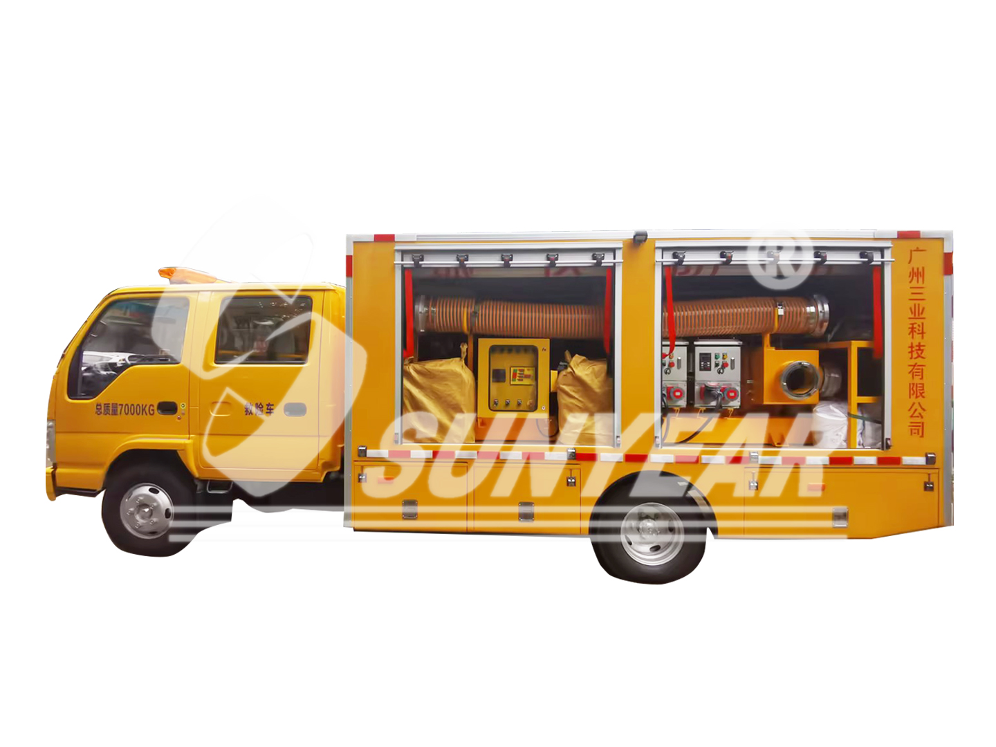 發(fā)電排水自行走泵車(chē)